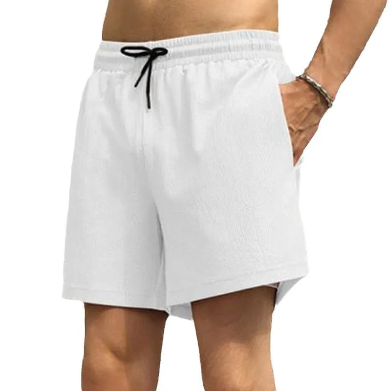 2025 cross-border summer men's casual sports shorts men's running three-point pants quick-drying lined double-layer woven shorts