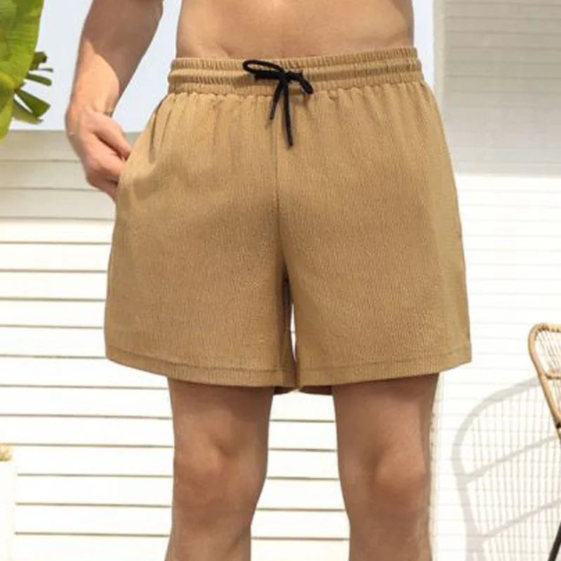 2025 cross-border summer men's casual sports shorts men's running three-point pants quick-drying lined double-layer woven shorts