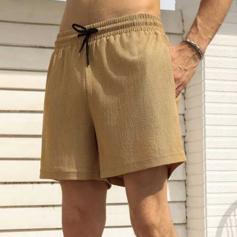 2025 cross-border summer men's casual sports shorts men's running three-point pants quick-drying lined double-layer woven shorts